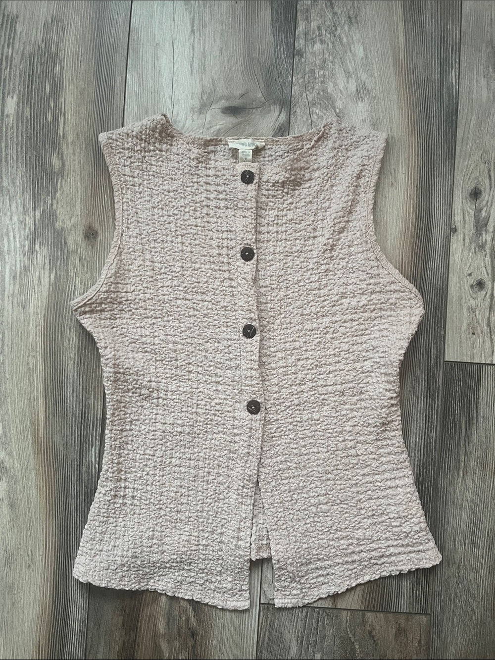 See You Monday • Button-Front Sleeveless Top
